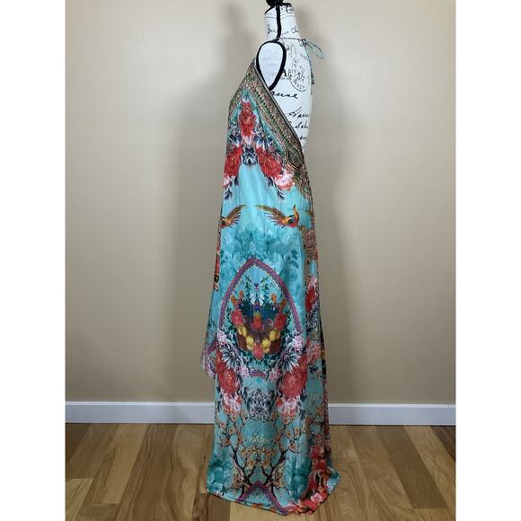 NWT COF Colors Of Fashion 3 Way Floral Embellished Maxi Dress O/S $299 - Picture 3 of 10